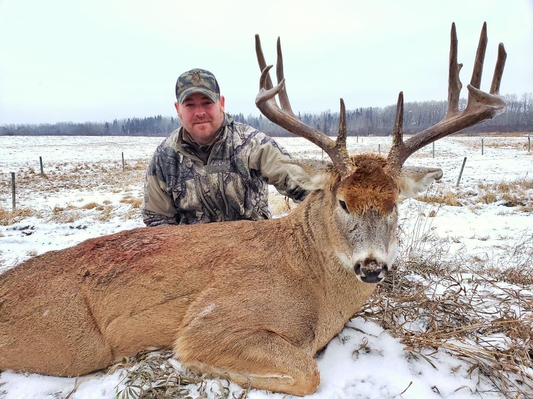 Three Peak Outfitters deer hunt early winter flatbush alberta