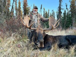 Three Peak Outfitters moose hunt late fall forest alberta