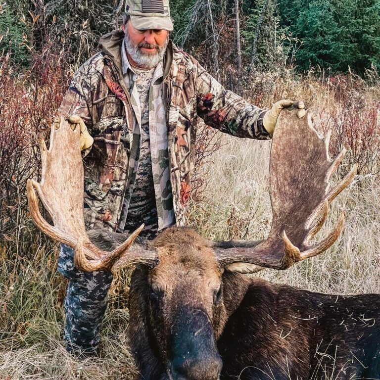 Three Peak Outfitters moose hunt late fall grass and trees alberta